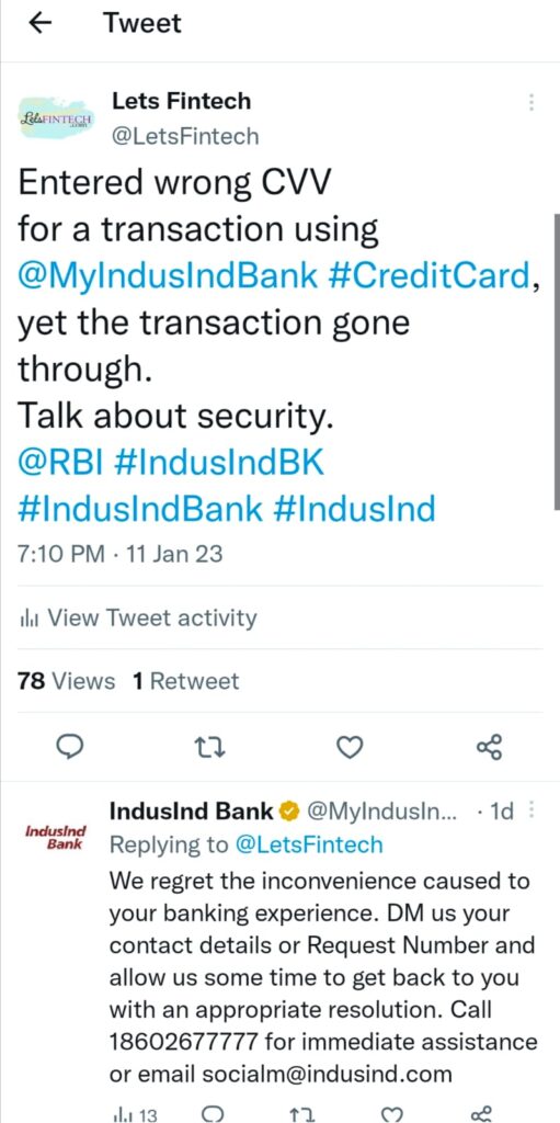 IndusInd Bank CVV Fraud, Licious CVV Fraud