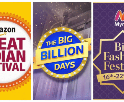E-commerce giants like Flipkart, Amazon, and Myntra participate in this